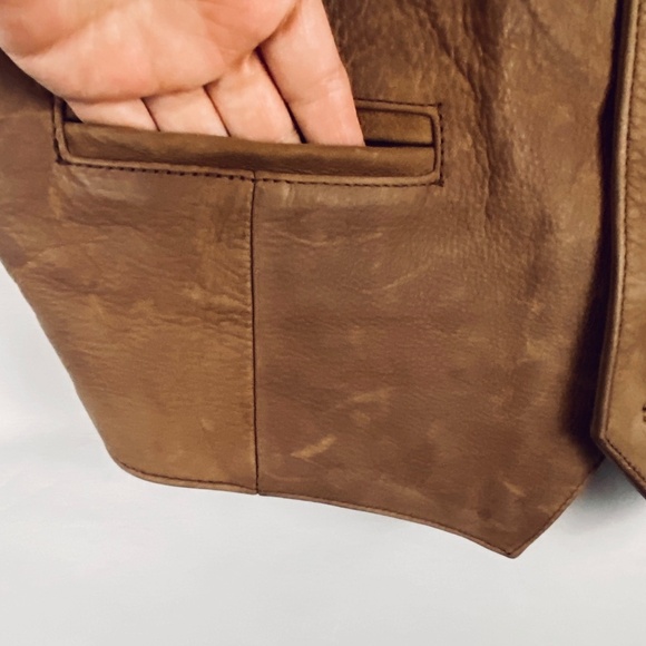 VTG Roundtree & Yorke Mens Sz L Genuine Leather Suede Vest Cowboy Rodeo Western - Picture 3 of 14